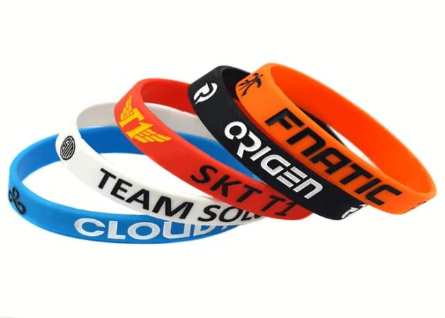 Debossed Color Filled Wristbands